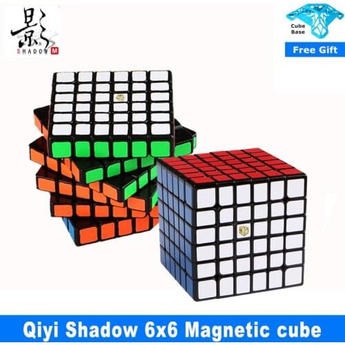 Qiyi shadow Magnetic M 6x6 Magic Cube X-MAN design Qiyi 6x6x6 Magnetic Speed Cube shadow XMD magico cubo Educational Toys