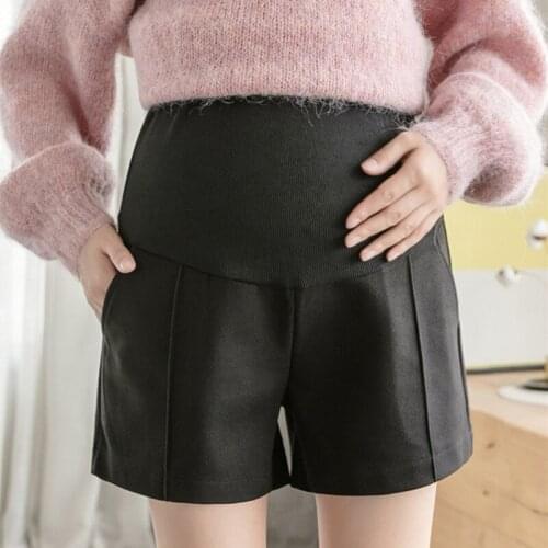 Maternity Shorts Clothes of Women Pregnant 2Colors Pregnancy Clothes Outer Wear Ball Gown Short Pant for Pregnant Women