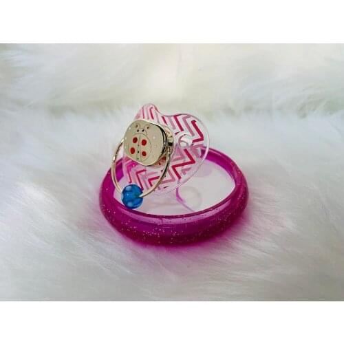 Gold Spout Design 8 Gauge Ladybird Baby Accessory Gift Newborn Babies Soothing Silicone Shaper Safe Nipple