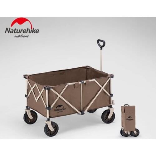 Naturehike Camping Outdoor Four-Way Folding Trolley 193L Self-Driving Tour Portable Camping Cart Multifunction Trolley NH20PJ005