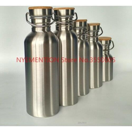 25pcs Stainless Steel Thermos Double Wall Vacuum Insulated Water Bottles Flask Mug Cup Tumbler with Bamboo Cap BPA