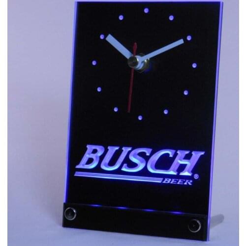 Tnc0482 Busch Beer Bar Table Desk 3D LED Clock