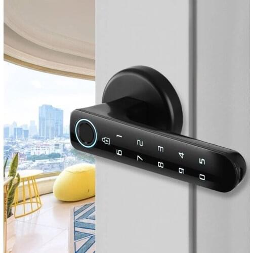 Smart Fingerprint Door Lock XM-S4 Zinc Alloy Electric Door Lock With Fingerprint Password Key For Home Security Digital Lock
