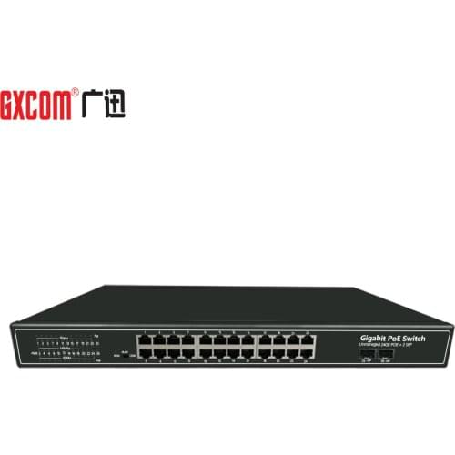 24v 24 Port 10/100/1000Mbps Ports Managed POE Switch With 2 Gigabit SFP Slots