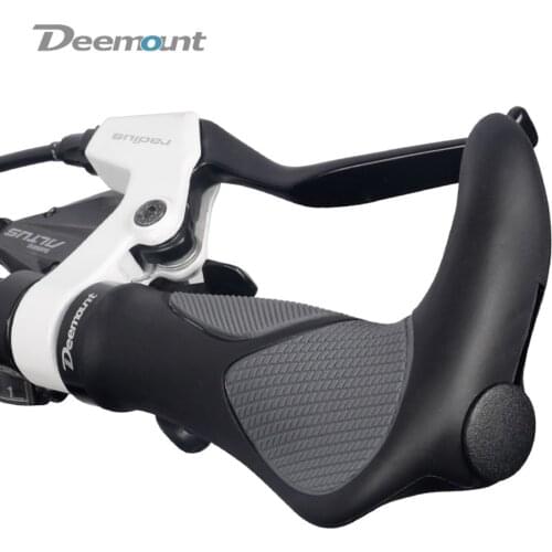 DEEMOUNT Bicycle Ergonomic Grips Handlebar TPR Rubber Anti-Slip Comfortable Integrated Shock-absorption MTB Bike Accessories