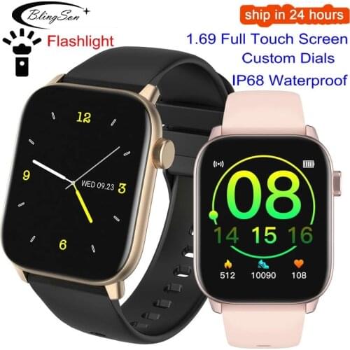 Top Quality Smart Watch 1.75inch Full Screen IP68 Waterproof Men Women Watch Heart Rate DIY Face Fitness Watches For Android IOS