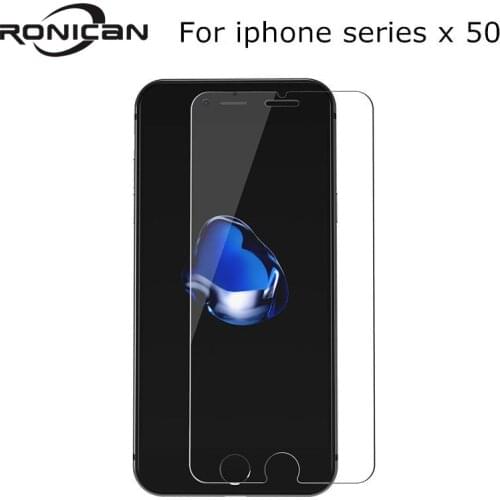 50Pcs Tempered Glass For iPhone 7 8 6 6s Plus 5 5S SE 2020 Screen Protector Film for iphone X XR XS MAX 11 Pro Max Glass Film