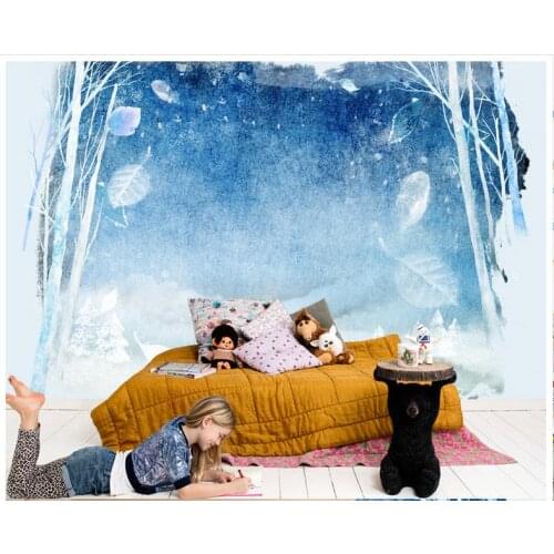 3d photo wallpaper 3d murals wallpaper for walls 3 d Sweet and romantic snow background wall paintings bedroom wallpaper decor