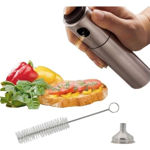 8 pcs Stainless Steel Olive Pump Spray Bottle Oil Sprayer Oiler Pot BBQ Barbecue Cooking Tool Can Pot Cookware kitchen Tool