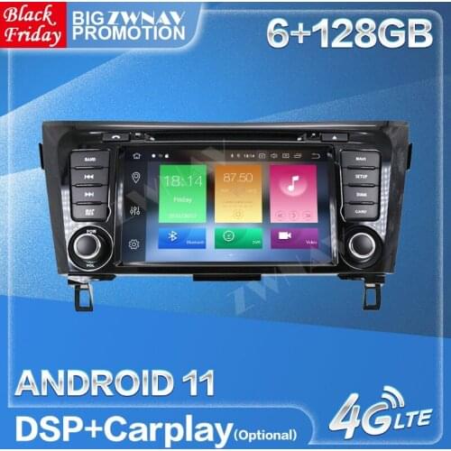 Android 11 Radio Receiver For Nissan X-TRAIL NP300 Qashqai Dualis Rouge 2013-2017 Car GPS Audio Stereo Video Player Head Unit