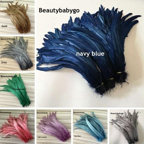 Freeshipping 1000pcs/lot assroted colors cock tail feathers 25-30cm/10-12inch coque rooster tail feather 22 colors available