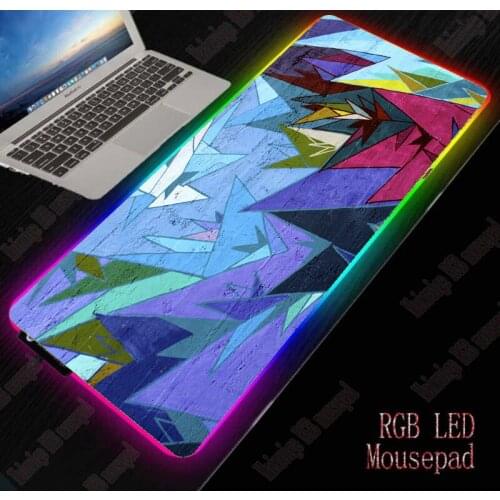 40*90cm Graffiti Art Large RGB Non-slip Rubber Mouse Pad Gaming Accessories Laptop PC Lights Mousepad XXL Keyboard Desk Mat