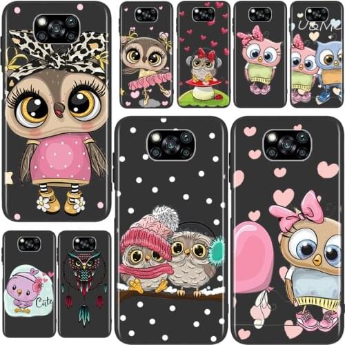 Lovely Animal Owl For Xiaomi Poco X3 NFC M2 X2 F2 C3 M3 Pocophone F1 Pro Mi Play Mix 3 A2 A1 6 5 lite Phone Case