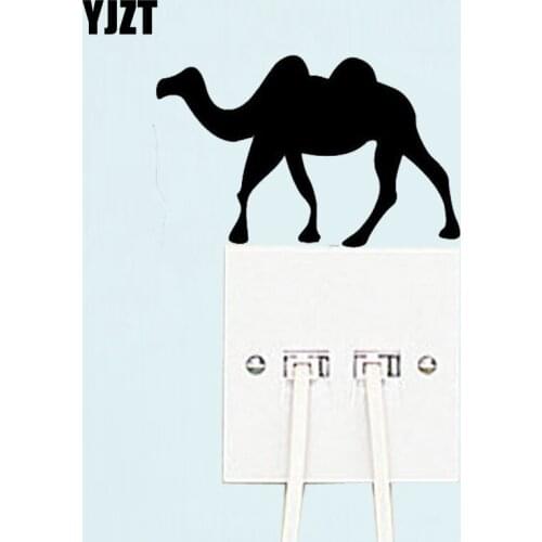 Walking Camel Vinyl Wall Decal Black Decor Switch Sticker Cartoon Animal 8SS-0045