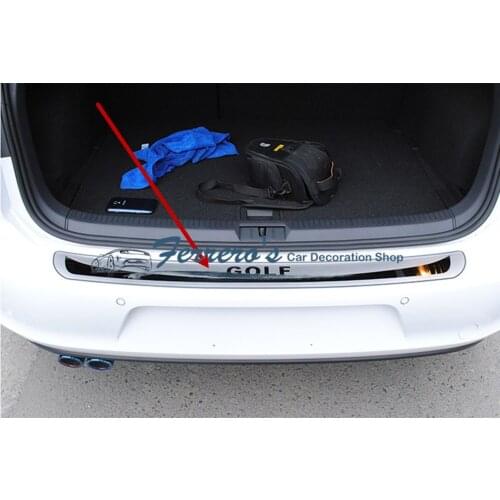 For Volkswagen GOLF 6 MK6 GOLF 7 MK7 Stainless Steel back rear trunk Sill Scuff Plate Protection pedal
