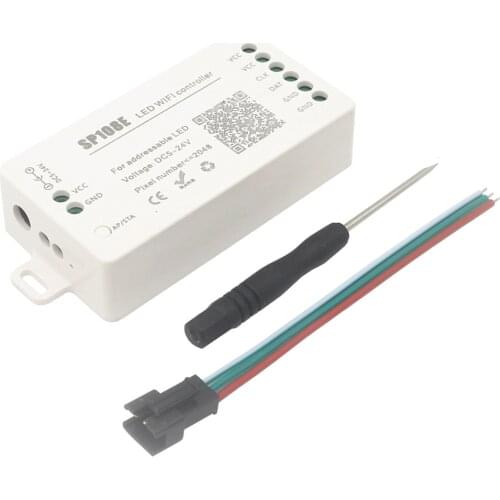 SP108E WiFi Controller For WS2812B Led Strip Smart Phone APP Control SK6812 RGB/RGBW APA102 WS2811 Pixels Tape Light DC5V-24V