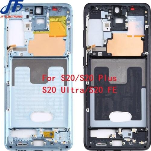 1Pcs For Samsung Galaxy S20/S20+/S20 Plus/S20 UItra/S20 FE Housing LCD Display Middle Frame Midframe Bezel Chassis Plate Board