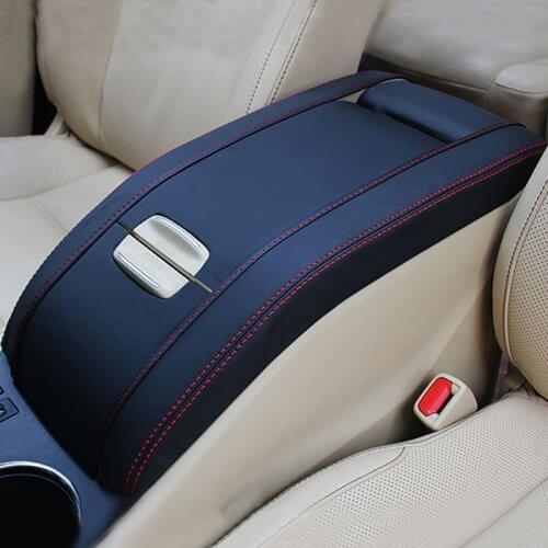 5pcs microfiber leather car armrest cover trim console armrest box sleeve pad for Toyota Highlander 2015 2016 2017 2018