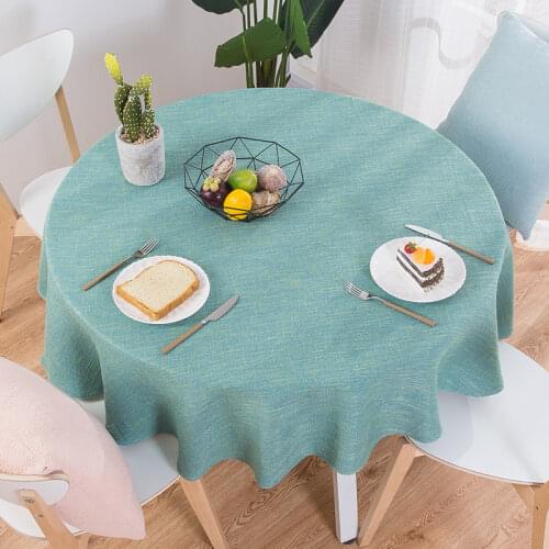 Proud Rose Cotton Linen Table Cloth Round Wedding Party Table Cover Nordic Tea Coffee Tablecloths Home Kitchen Decor