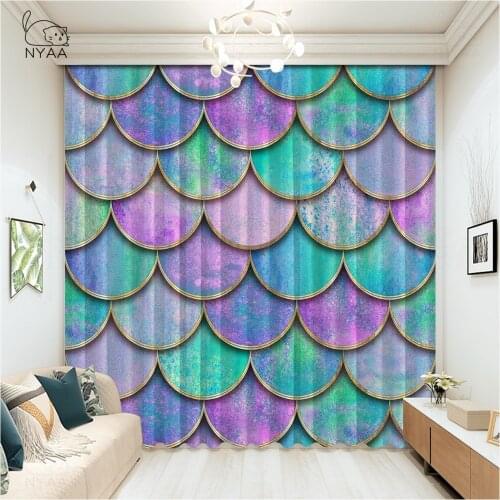 Multicolor Backdrop With Rainbow Scales Curtain Home Living Room Curtain Hotel Curtains For Living Dining Room Micro Shading
