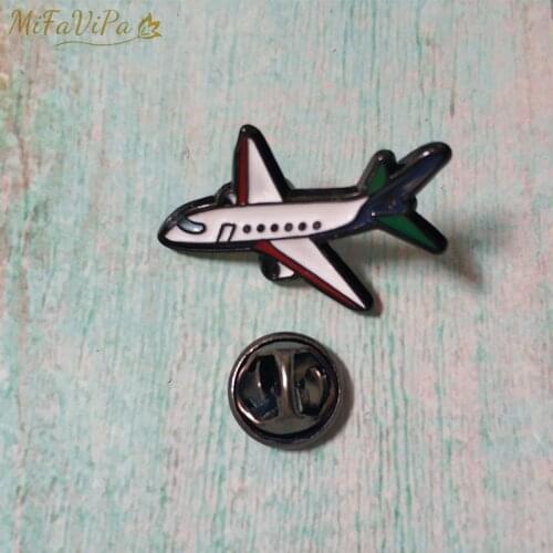 MiFaViPa Fashion Trinket Plane Shape Brooch Badge Metal Aircraft Sweater Corsage Women Men Brooches Lapel Decoration Gifts