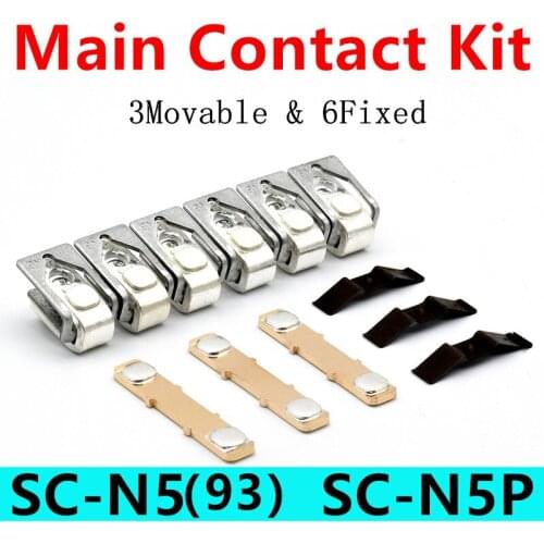 Magnetic Contactor Replacement Kit for SC-N5(93) AC Contactor Spare Parts Accessories SC-N5P Main Contact Kit Moving and Fixed