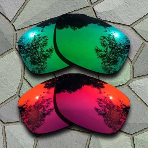 Jade Green&Violet Red Sunglasses Polarized Replacement Lenses for Oakley Jupiter Squared