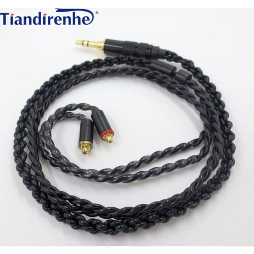 Upgrade 60cm MMCX Cable for Shure SE215 SE425 SE535 SE846 UE900 Earphone Headset Silver Plated Headphone Wire for iPhone xiaomi