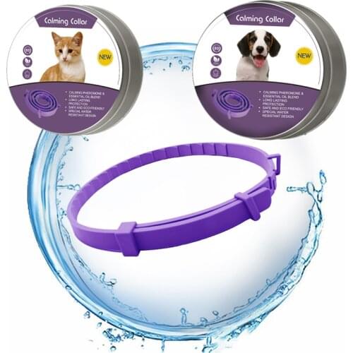 Pet Calm Collar Cat Soothing Necklace Dog Cat Emotion Mood Control Collar Adjustable Waterproof Cat Dog Relaxing Accessories