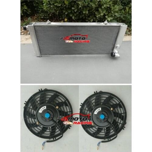 Full Aluminum Racing Radiator + FAN For Peugeot 205 GTI 1.6 / 1.9 & 1.8 Diesel Manual MT 1984-1994 93 92 91 90