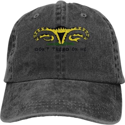 Adjustable Solid Color Baseball Cap Pro Choice - Womans March Anti Trump Washed Cotton Don't Tread On Me USA Sports Woman Hat
