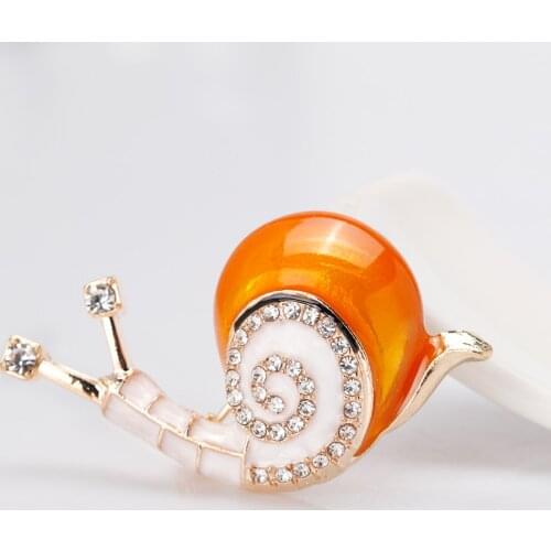 Rinhoo Enamel Cute Snails Insect Decorative Brooches Pins For Women Men Crystal Brooch Bijouterie Animal Brooches Jewelry Gifts