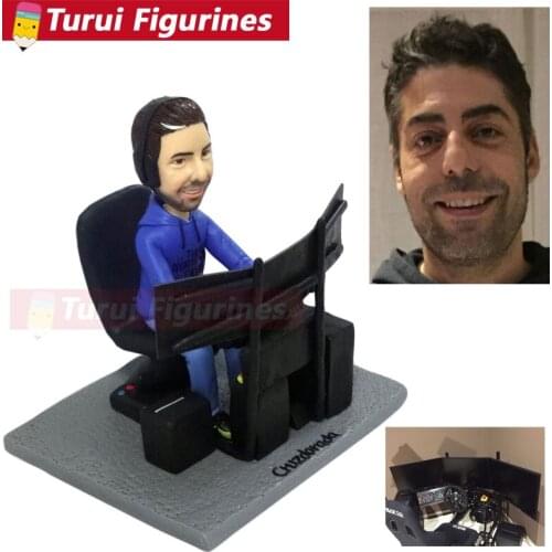Make a bust from photos for programmer pc game player fans figurine personalize custom hobby & collectible bobblehead figurines