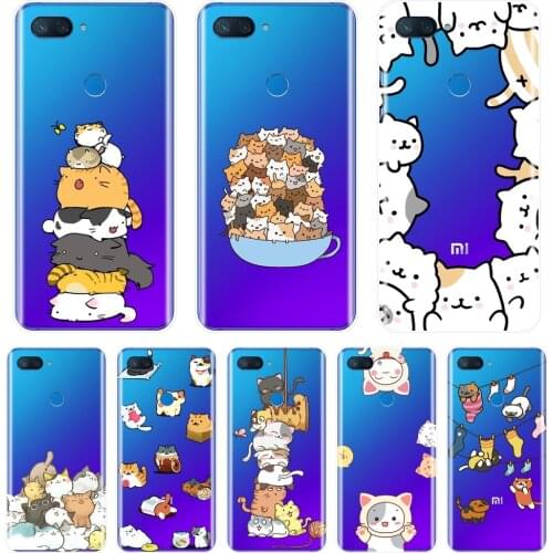 For Xiaomi MiA1 MIA2 Mi8 Phone Case Silicone Kawaii Cat Soft Back Cover For Xiaomi Mi A1 A2 Lite 8 SE 5 5C 5S 5X 6 6X Plus Case