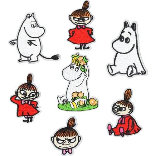 Cute Cartoon Patches Cap Shoe Bag Iron On Embroidered Appliques DIY Apparel Accessories Patch For Clothing Fabric Badges BU236