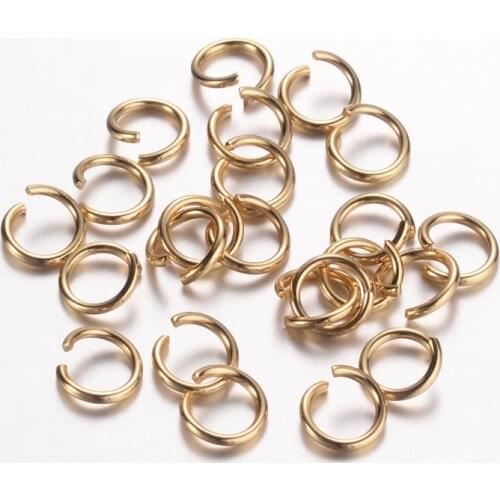 500pcs 304 Stainless Steel Jump Rings & Split Rings Open Jump Rings 7x1mm Jewelry Making for Designer