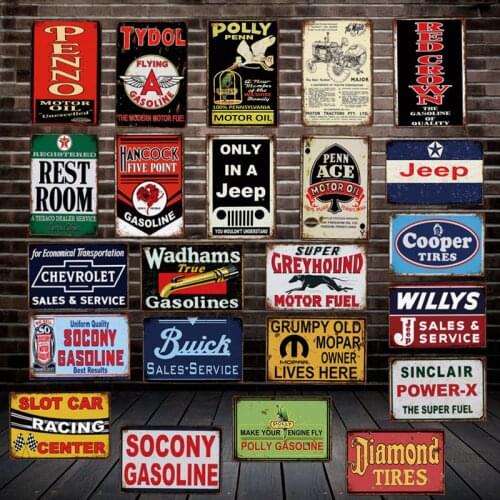 [ DecorMan ] Spark Plug HOT ROD Repair Garage Service TIN SIGN Custom wholesale Mural Paintings Bar PUB Decor LT-1887