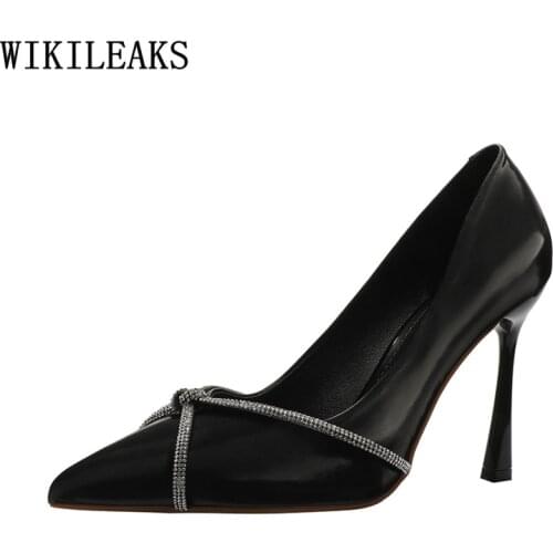 Crystal Shoes for Women 2021 High Heels Pumps Women Shoes Wedding Shoes for Women Bride Office 2021 Zapatos De Mujer Zapatos