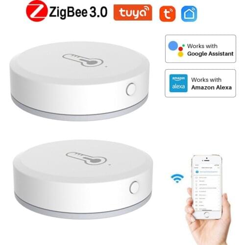 ZigBee Smart Temperature And Humidity Sensor Work With Tuya Zigbee Hub For Alexa Google Home Tuya/SmartLife App Smart Home 2021