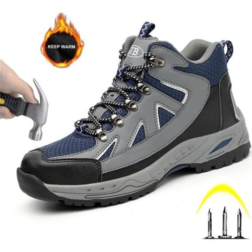 High-Quality Work Shoes, Anti-Smash, Anti-Stab, Winter Thickened Warm Mens Shoes, Indestructible Safety Mens Boots