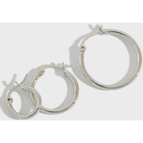 925 sterling silver hollow circle hoop earrings for women fine jewelry, simple woman earrings hoops silver 925 accessories