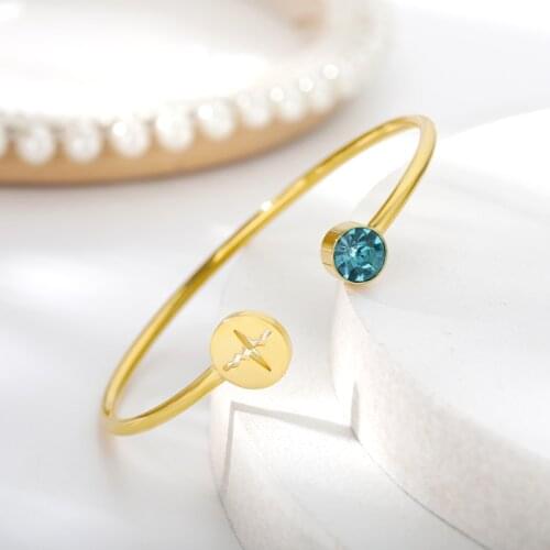 Heartbeat Bracelet For Women Stainless Steel Birthstone Stethoscope Open Bangles Boho Jewelry Gifts For Nurse Doctor pulseras