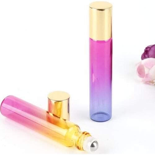 10ml Gradient Color Sub-bottling Glass Bottle Lotion Cologne Bottle Portable Travel Sample