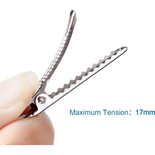 100Pcs 34mm 46mm 57mm 77mm Platinum Metal Flat Alligator Hair Clips Findings Hairpin DIY Hair Style Accessories Jewelry Making