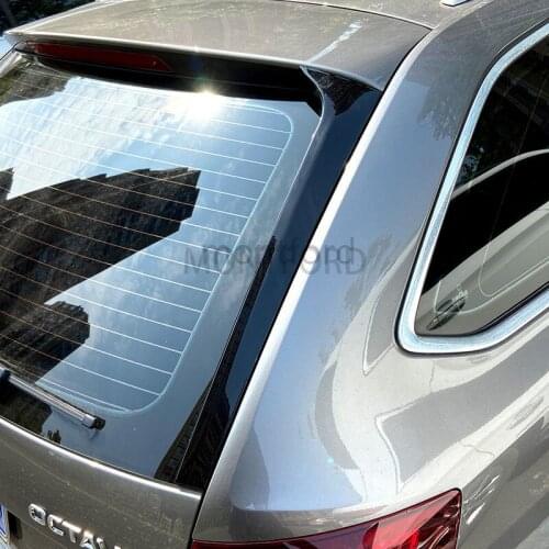 2pcs/set Rear Window Side Spoiler black Wing Lip Cover Trim Sticker Fit For Skoda Octavia Estate 2014-2019 Auto Accessories
