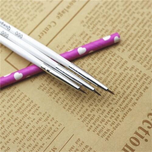2pcs Row Dotting Dot Builder Flat Painting Crystal Carving Uv Gel Nail Art Acrylic Polish Tips Pen Brush Manicure Tools Set