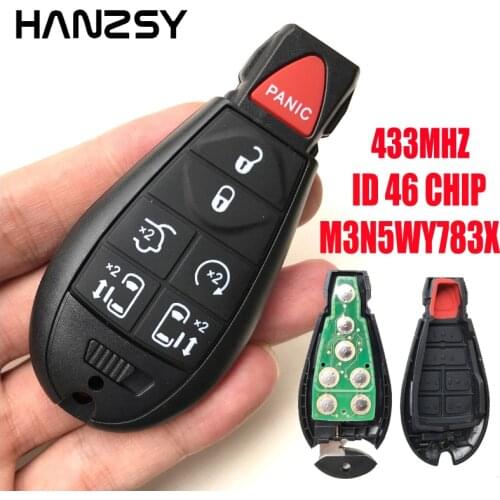 7 Buttons Car Remote key For Jeep Cherokee For Chrysler 300C Voyager 2008 2009 2010 For Dodge Caliber Journey M3N5WY783X 433Mhz