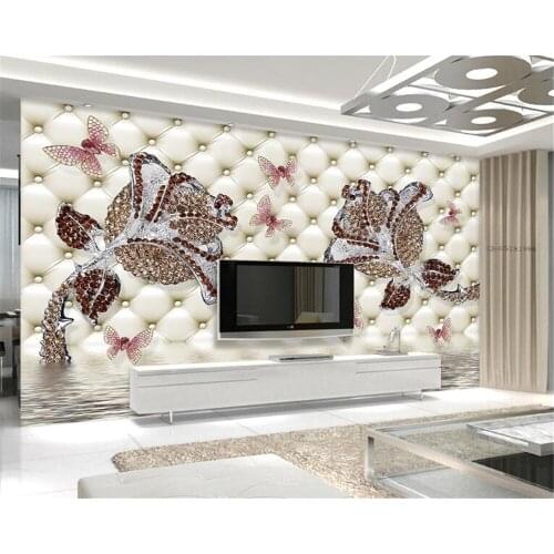 Beibehang Custom 3D photo wallpaper rosette water reflection pen cover murals for living room bedroom background 3D wallpaper