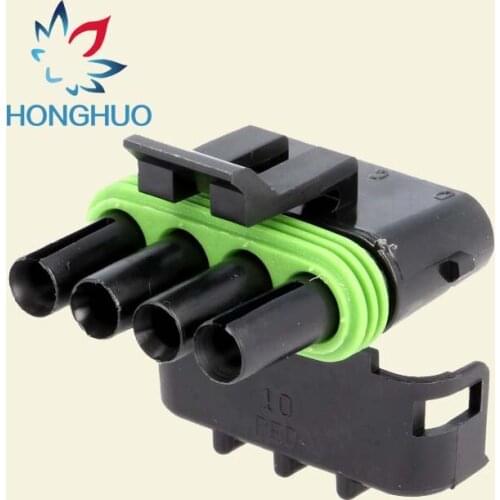 Free shipping 4 Way Black Weather Pack Tower Sealed Female Connector Assembly, Max Current 20 amps Part # 12015797
