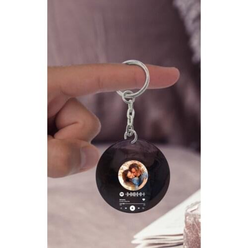 Spotify Coded Record Keychain Personalized Gift